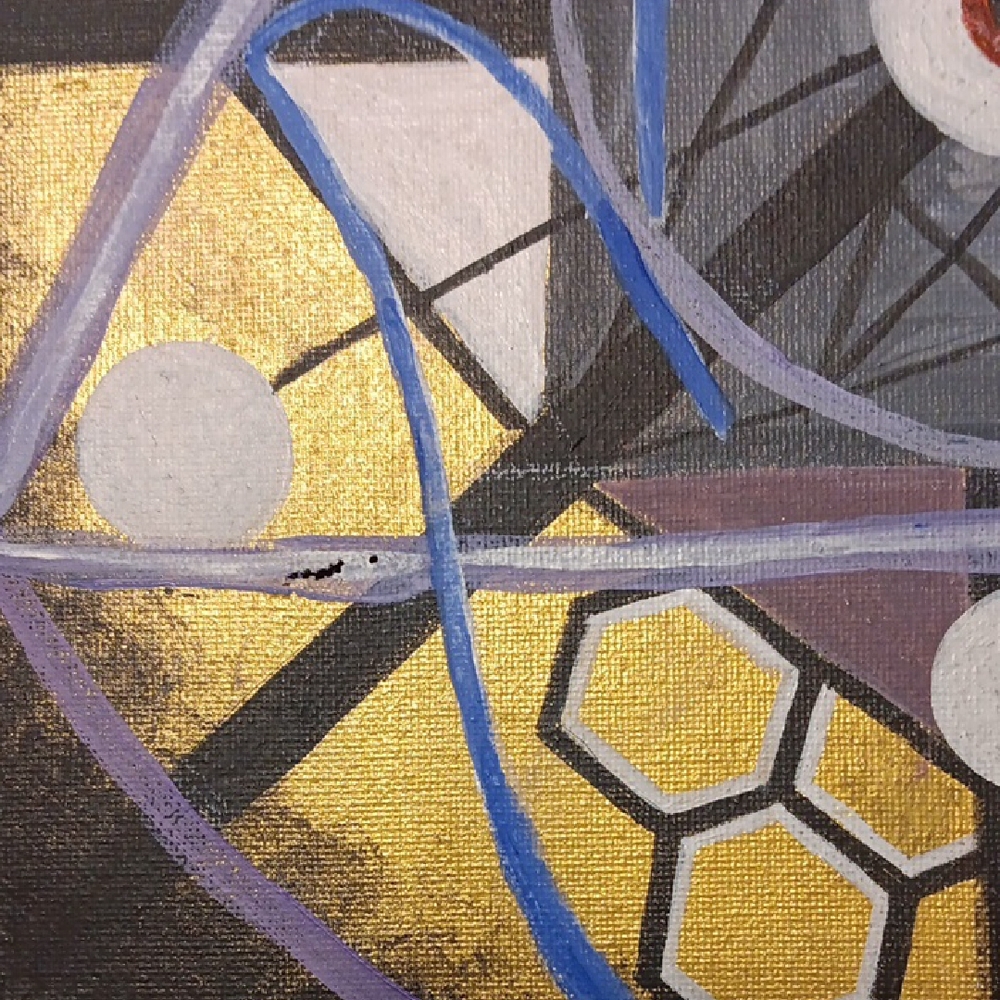 Golden Eye Abstract Painting - Picture 6 of 6